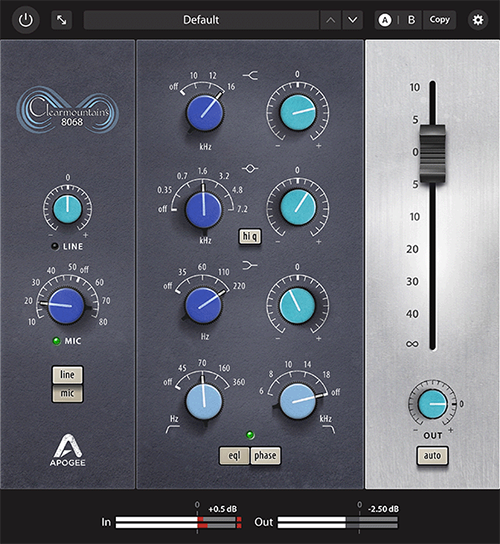 Apogee Clearmountain 8068 interface