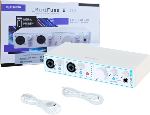Arturia MiniFuse 2 OTG box and package
