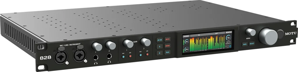MOTU 828 front panel