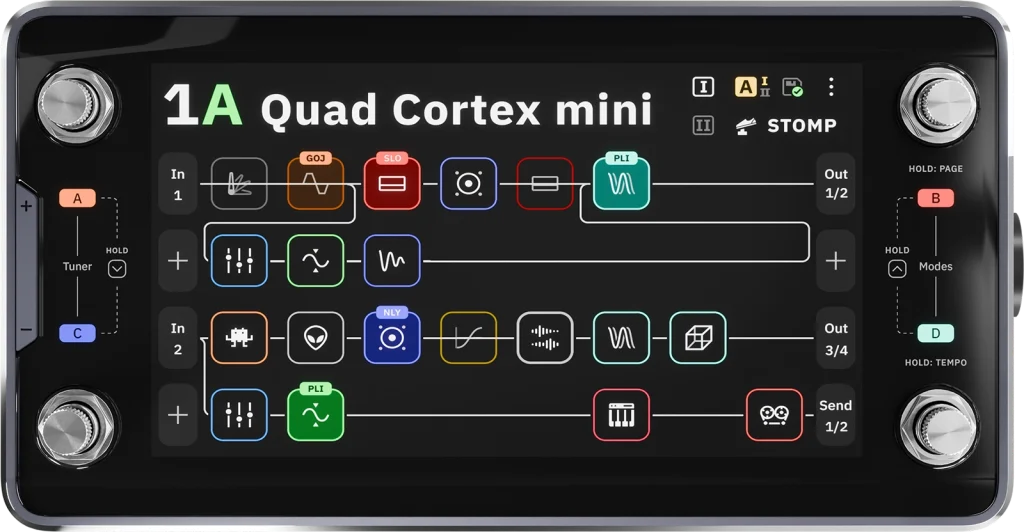Neural DSP Quad Cortex mini front panel