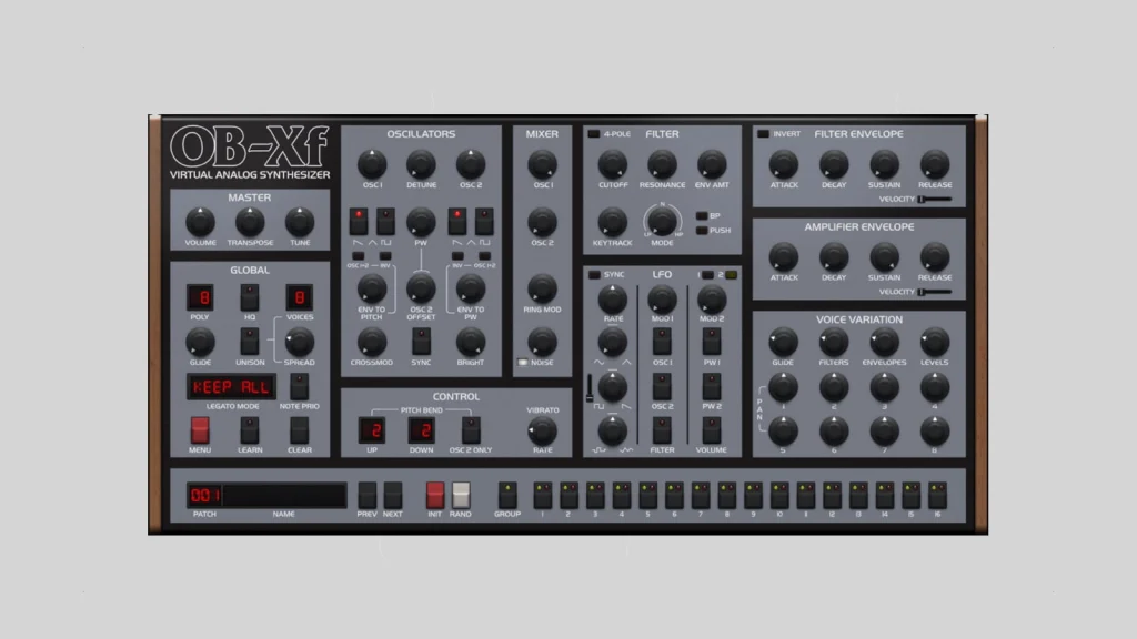 Surge Synth Team OB-Xf (Oberheim OB-Xd emulation)