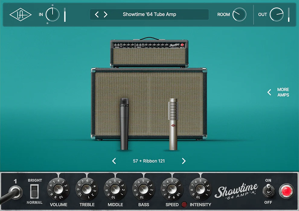 UAD Showtime '64 Tube Amp plugin interface